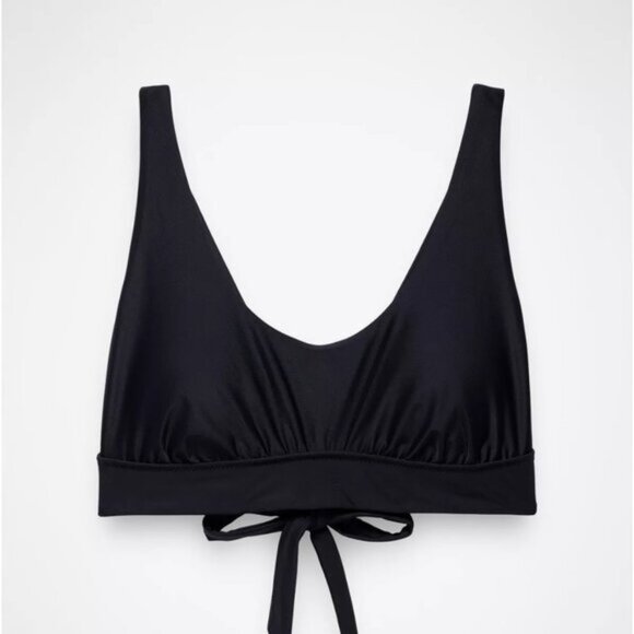 prAna Mallorca Swim Top | Size M | NWT | Black | Lace-Up Back | Sustaina… - Picture 3 of 5